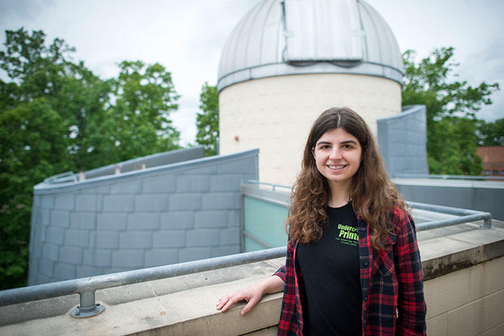 Jenna Cann is interested in black holes, how they form, and the forces they exert on the space around them. That proposed research and her work as an astronomy major at Mason earned her a National Science Foundation Graduate Research Fellowship.